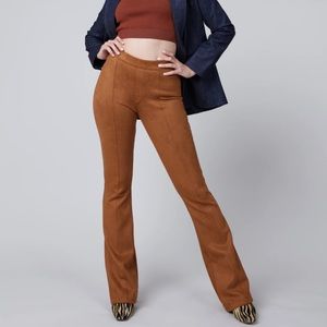 NWT SPANX Faux Suede Flare Pants